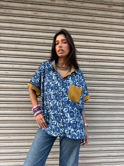 Bloom Indigo Cotton Shirt