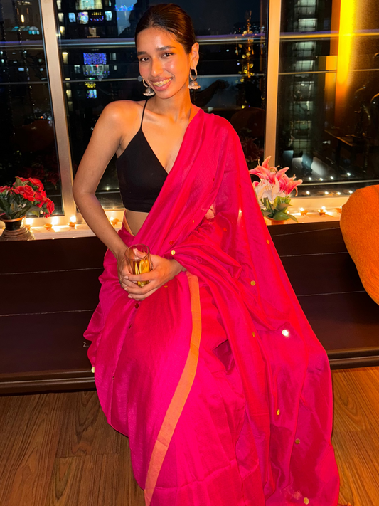 Rani Tikli Mul Cotton Saree