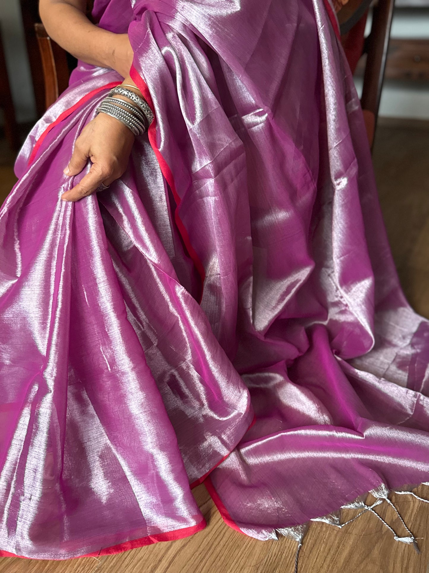 Onion Tissue Silk Saree
