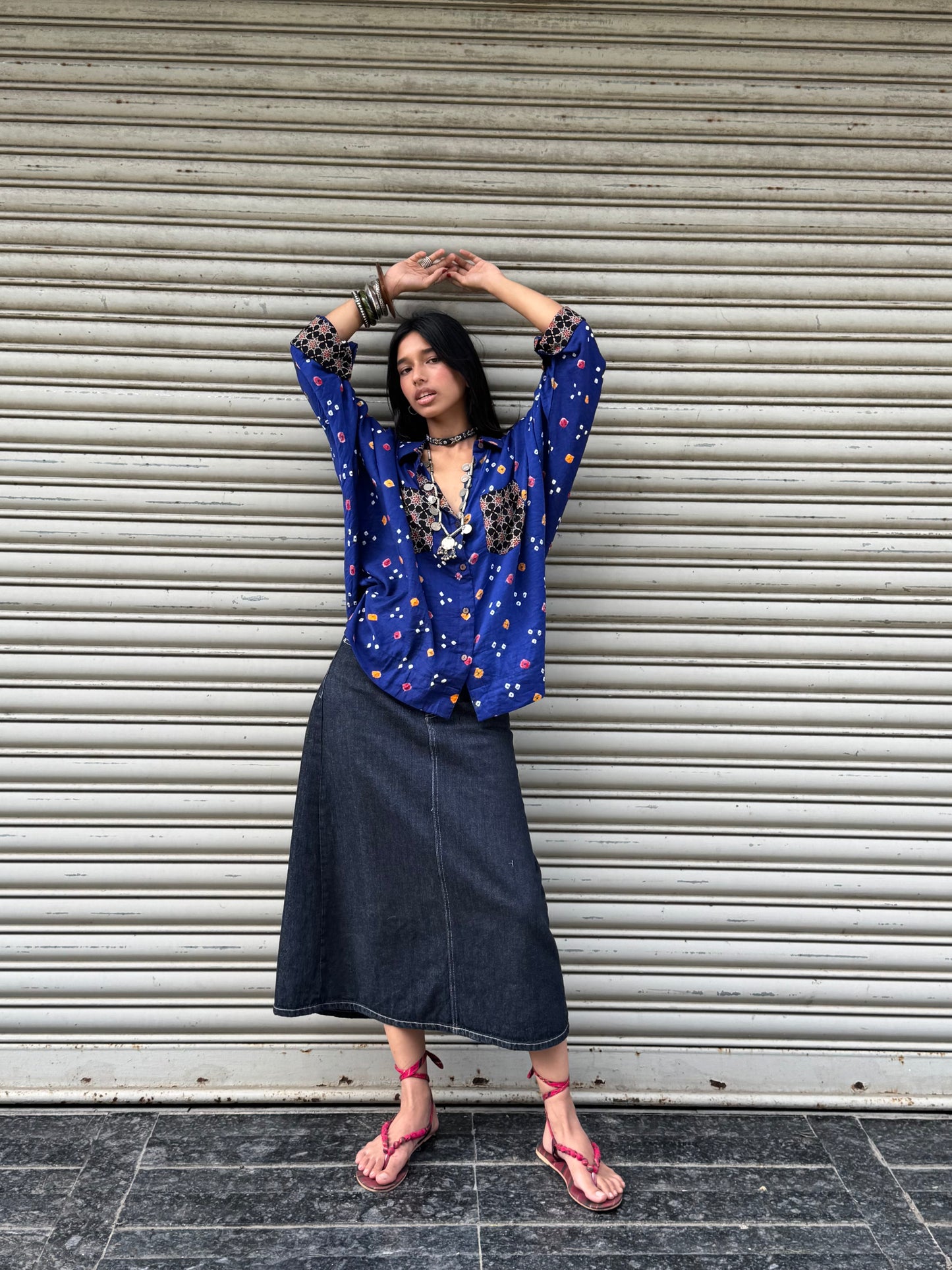 Ink Bandhani Cotton Shirt