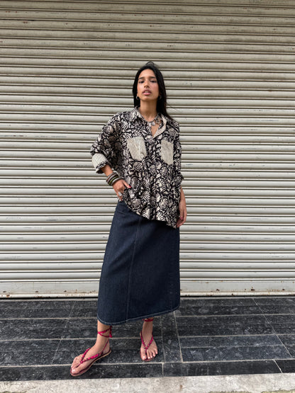Salt pepper Cotton Shirt