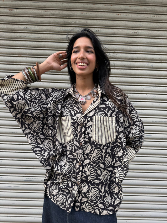 Salt pepper Cotton Shirt