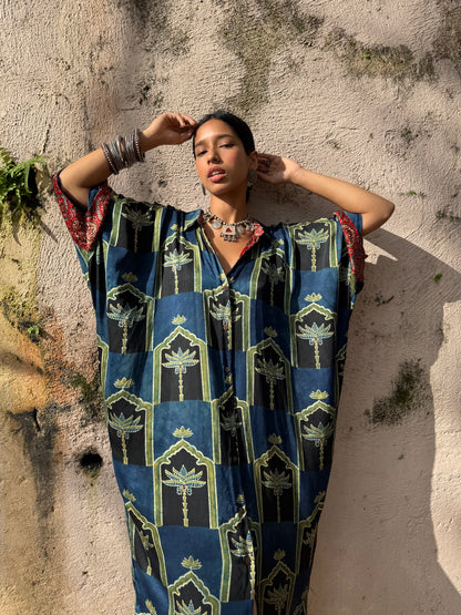 Moss Modal Silk Kaftan dress