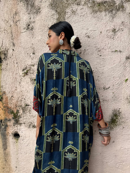 Moss Modal Silk Kaftan dress