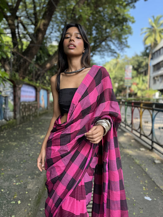 Candyfloss Gamcha saree