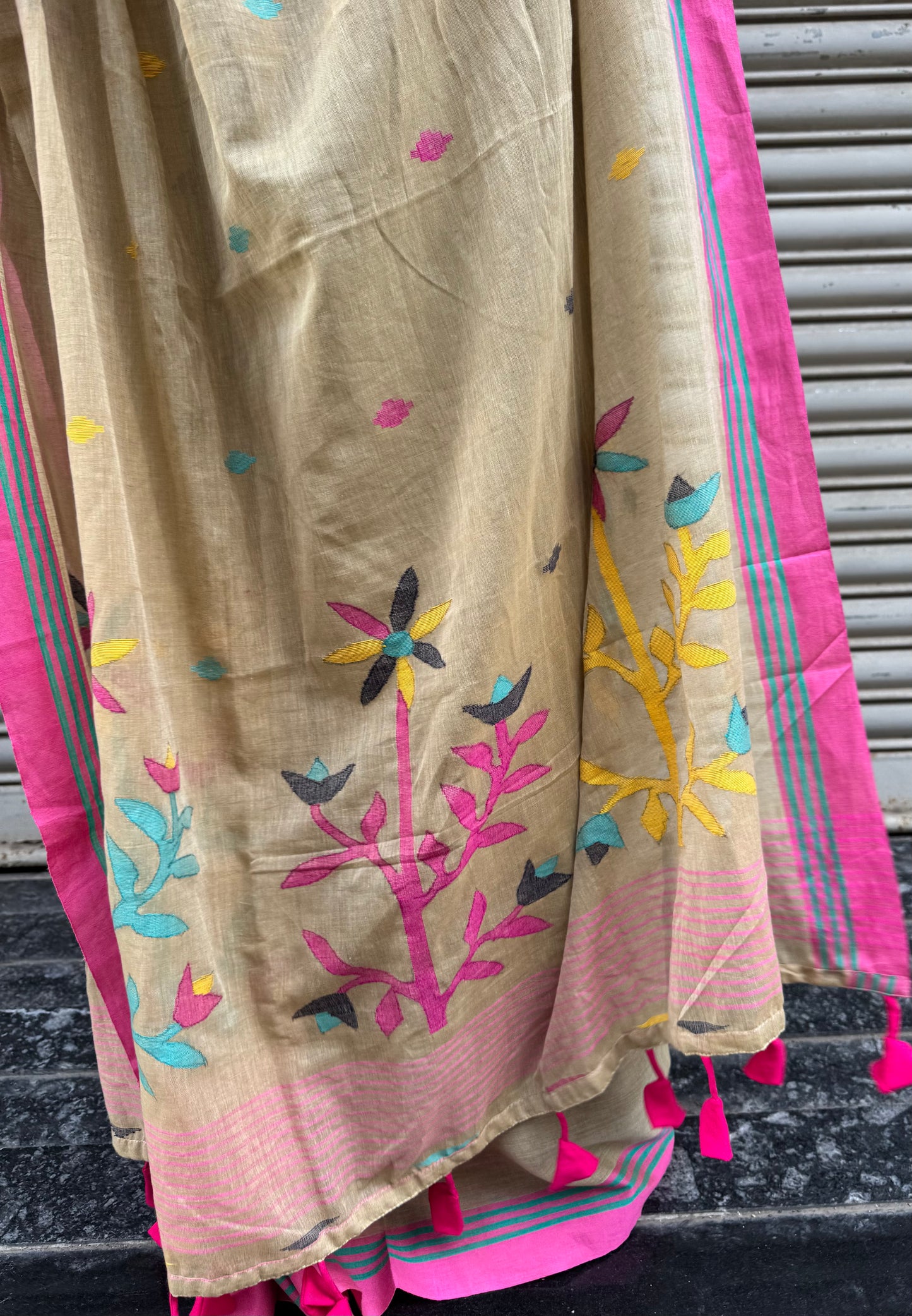 Meadow Jamdani Cotton Saree