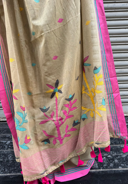 Meadow Jamdani Cotton Saree