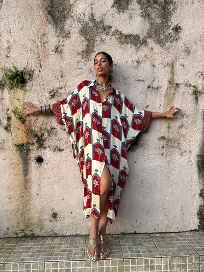 Kora Modal Silk Kaftan dress