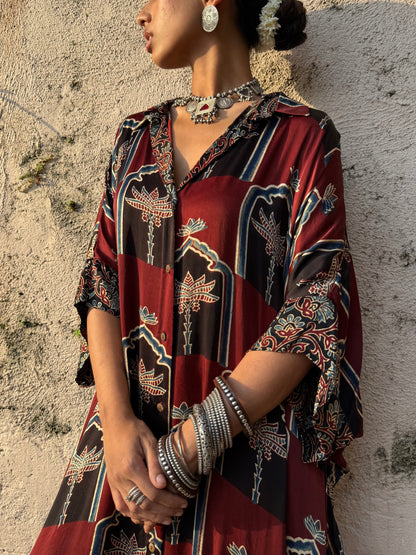 Mousse Modal Silk Kaftan dress
