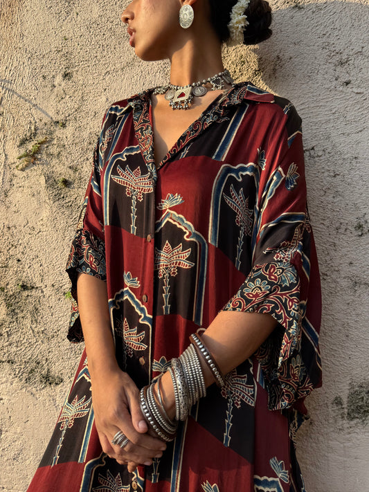 Mousse Modal Silk Kaftan dress