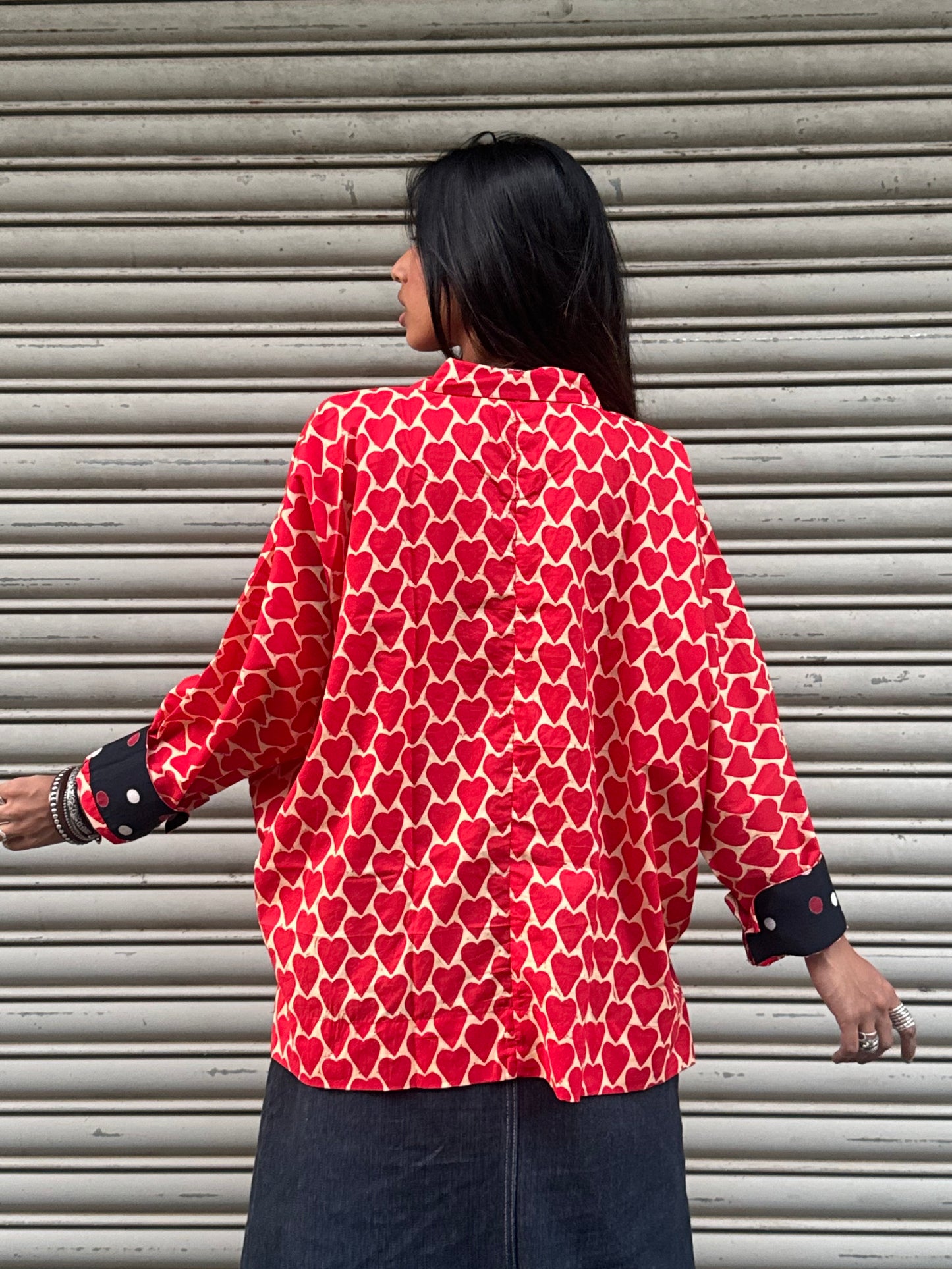 Citrus Heart Cotton Shirt