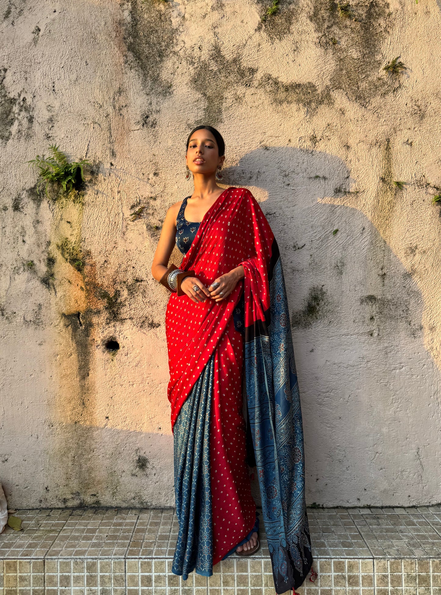 Kesar Bandhani Modal Silk Saree