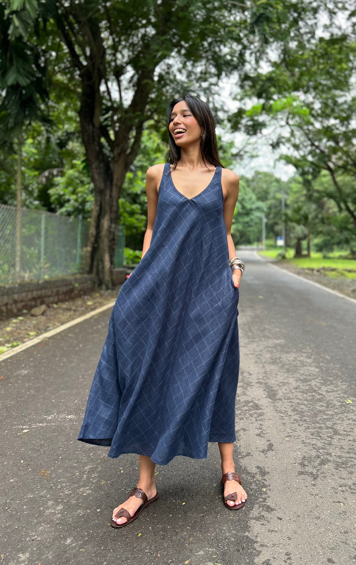 Indigo Lola linen dress