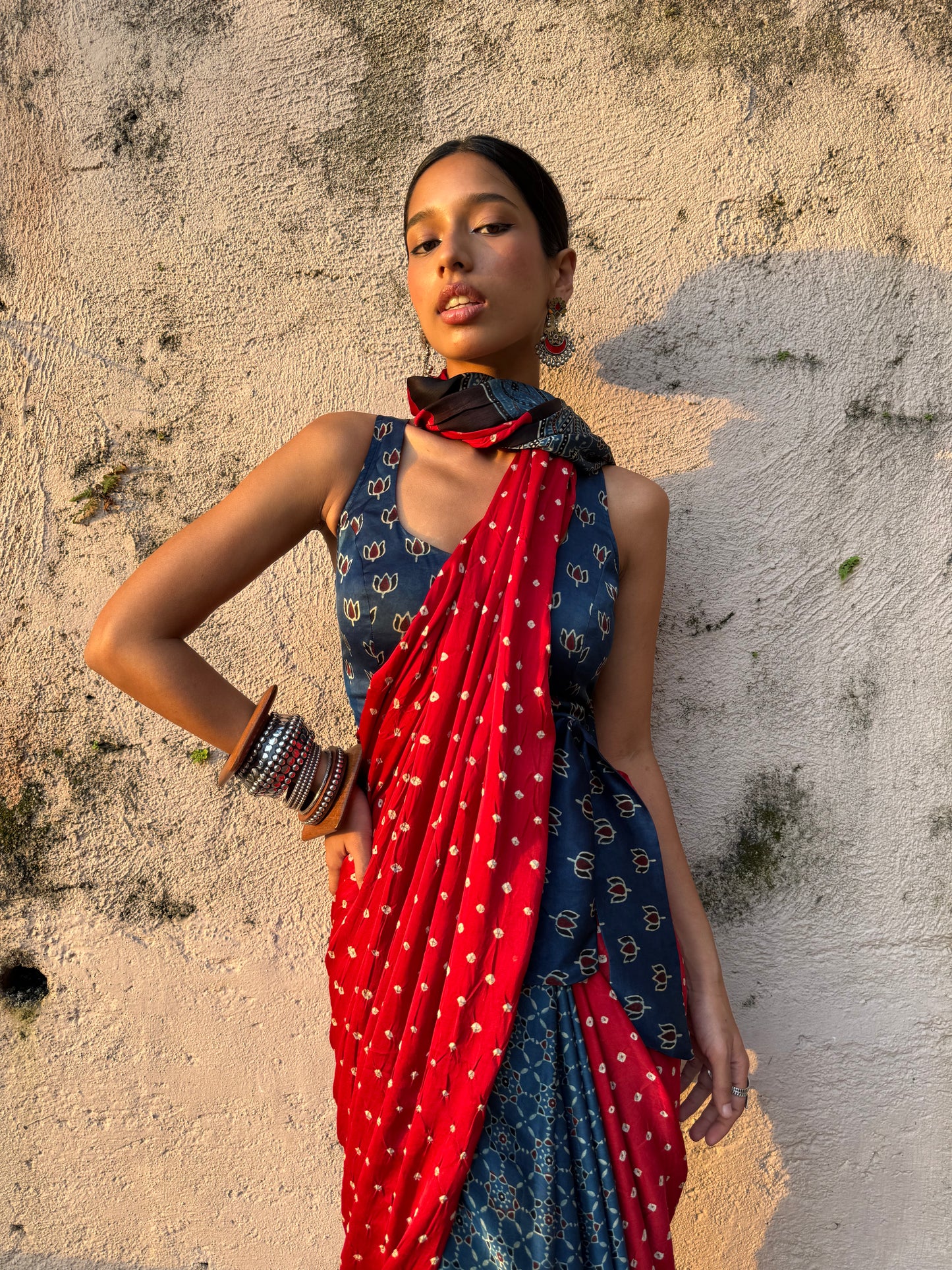 Kesar Bandhani Modal Silk Saree
