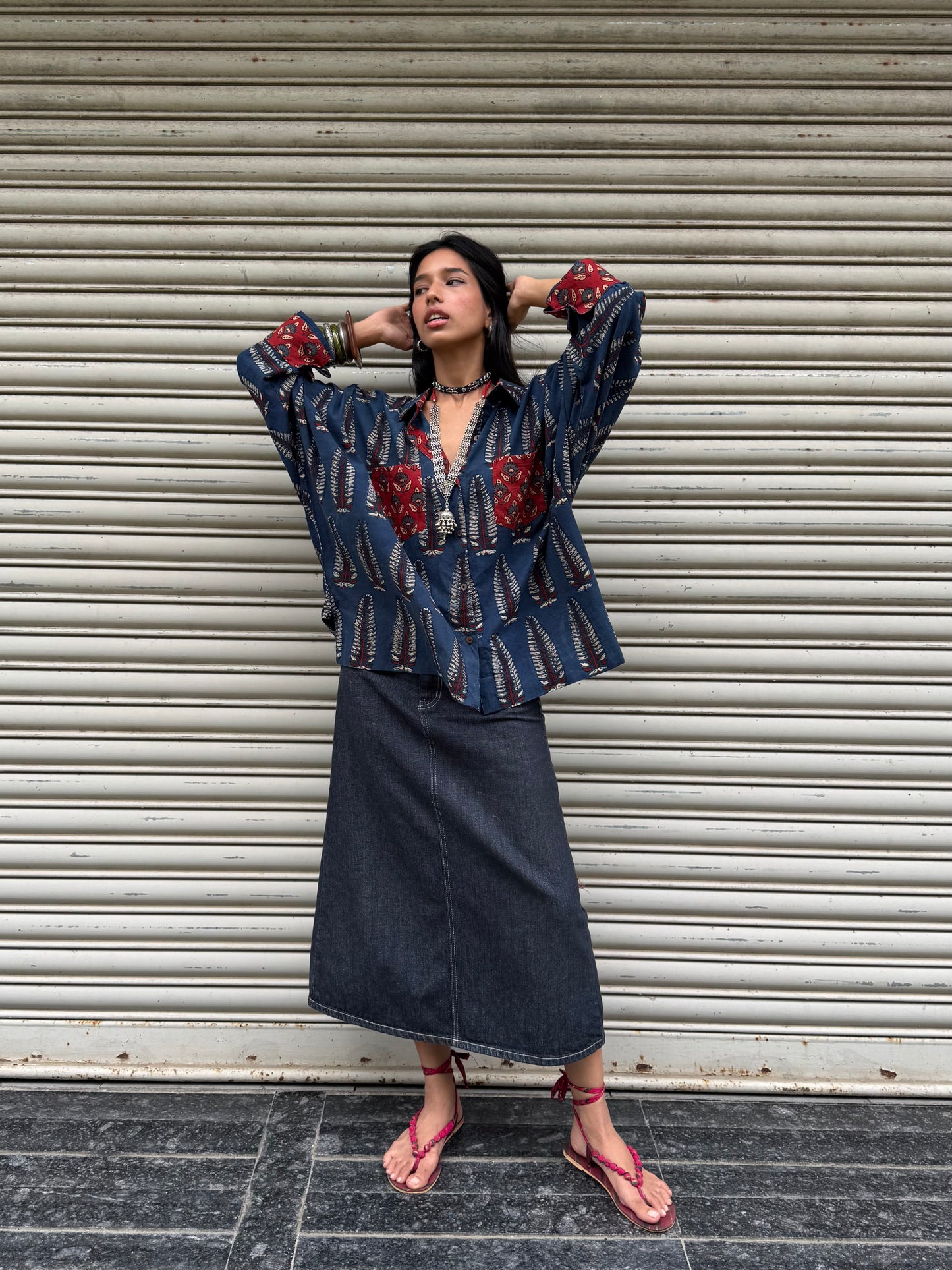 Neel Ajrakh Cotton Shirt