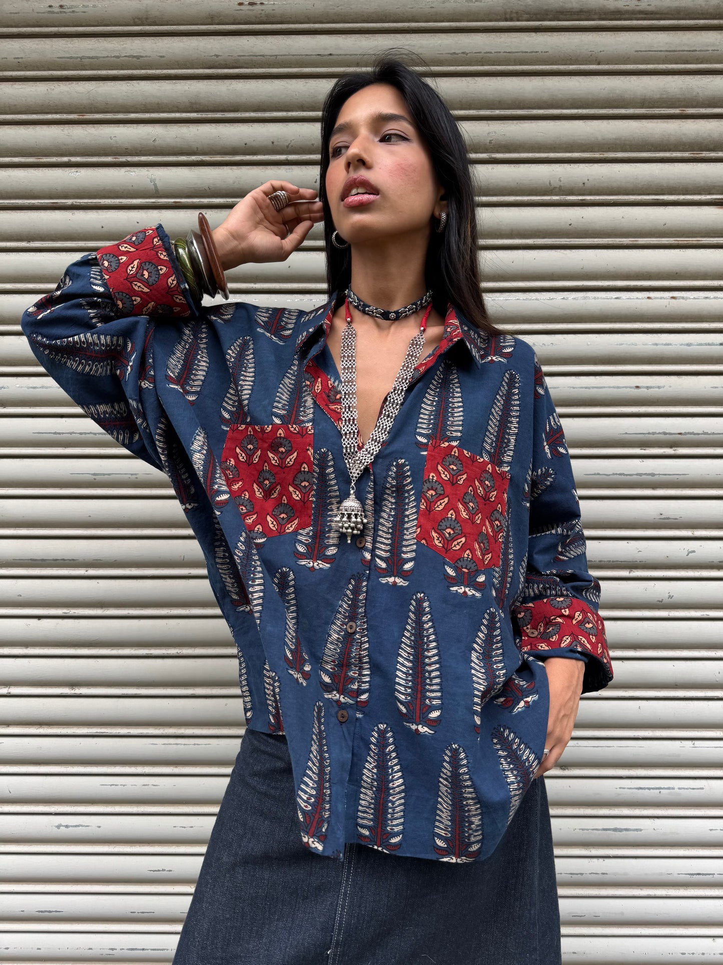 Neel Ajrakh Cotton Shirt