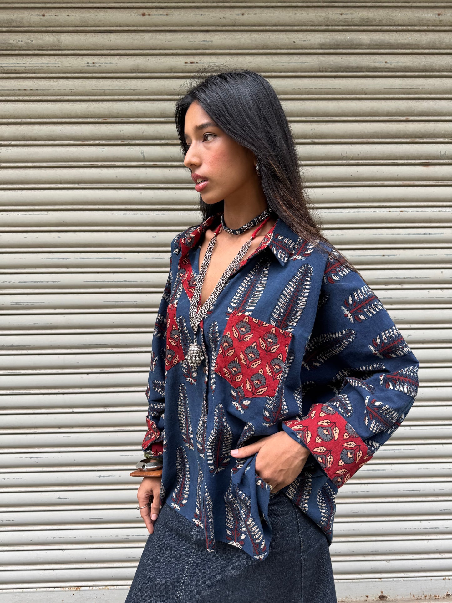 Neel Ajrakh Cotton Shirt