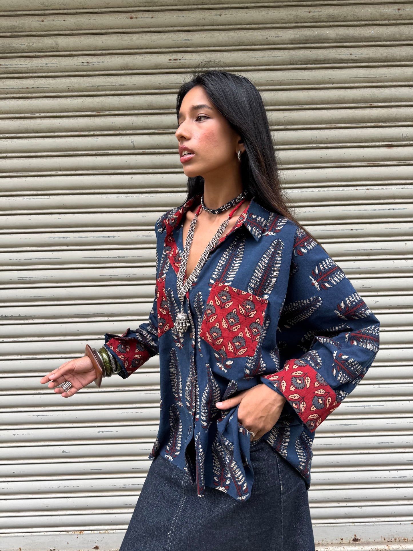 Neel Ajrakh Cotton Shirt
