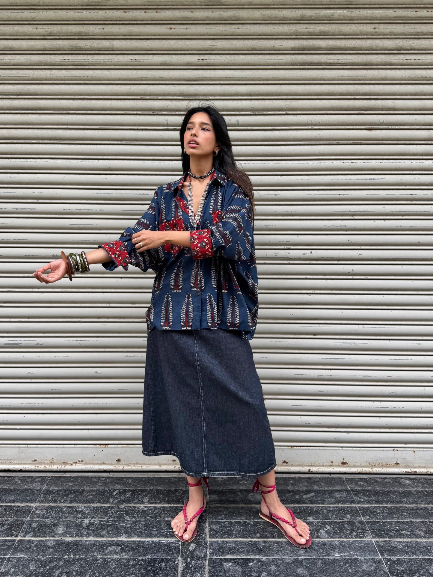 Neel Ajrakh Cotton Shirt