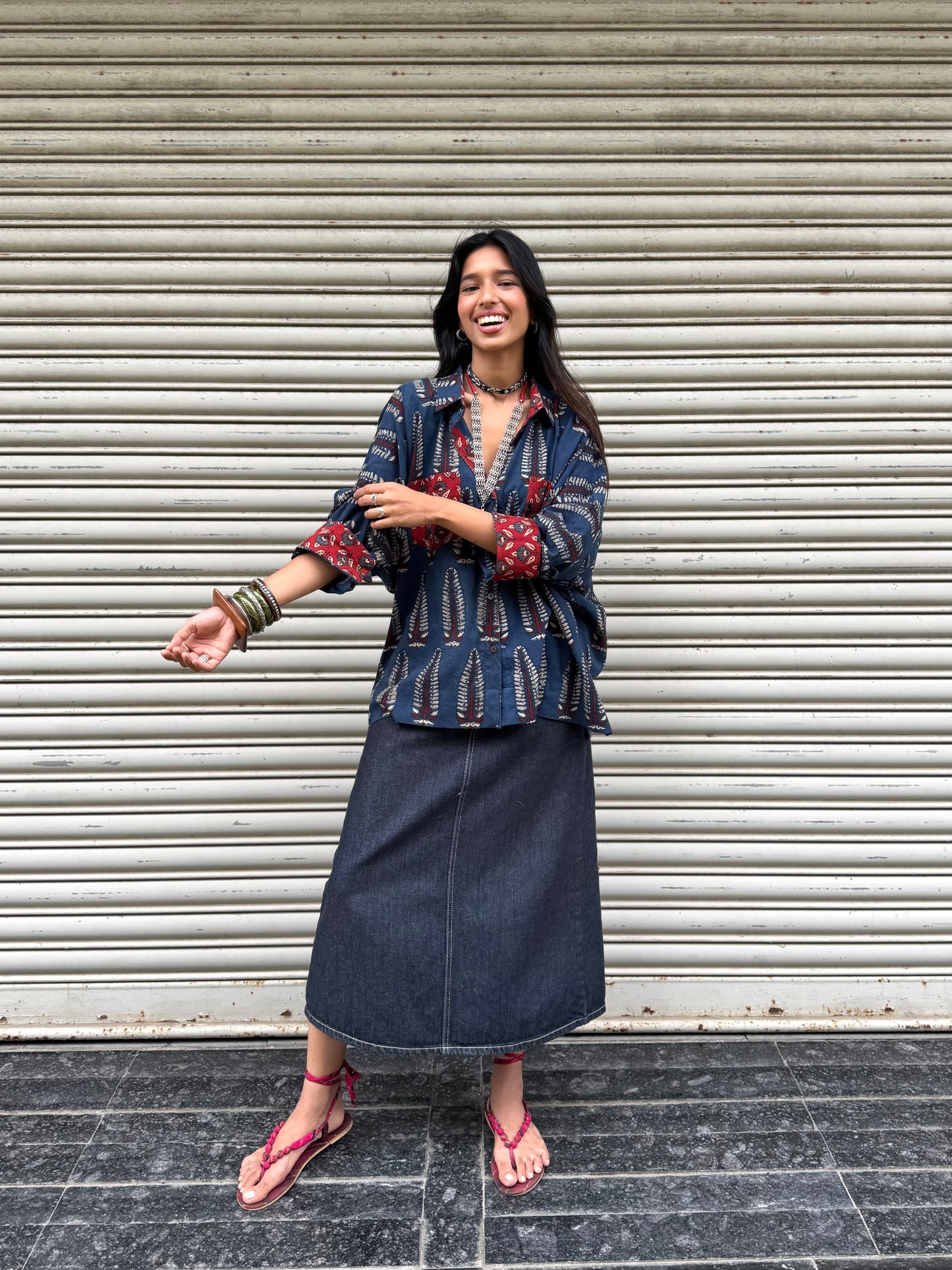 Neel Ajrakh Cotton Shirt