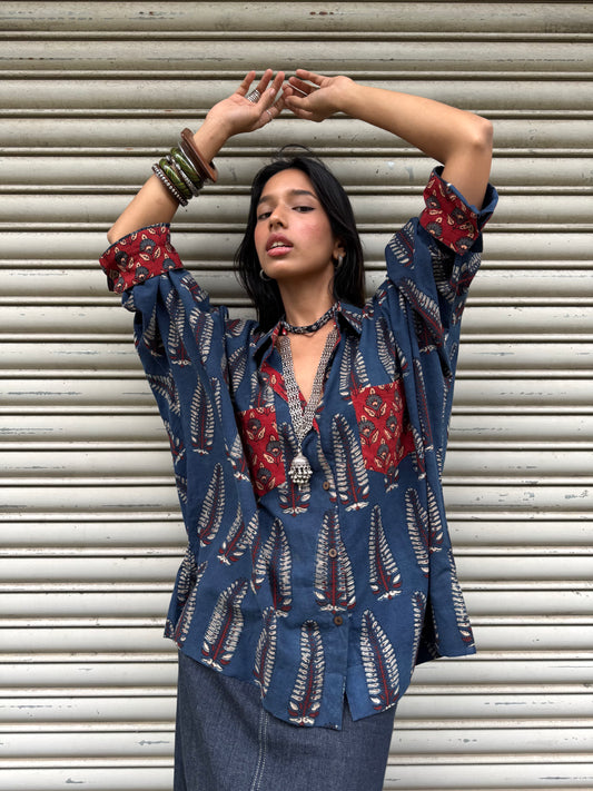 Neel Ajrakh Cotton Shirt