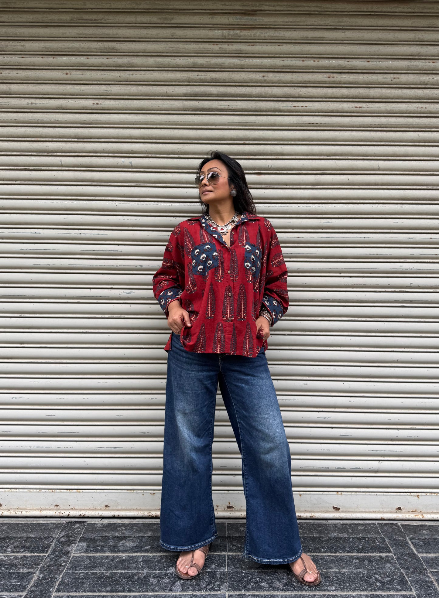 Maati Ajrakh Cotton Shirt