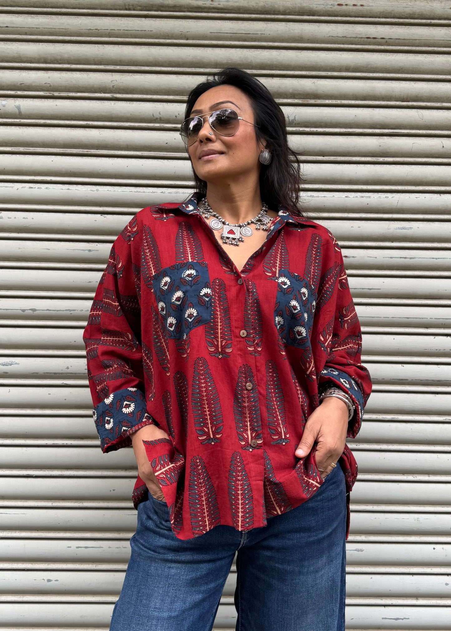 Maati Ajrakh Cotton Shirt