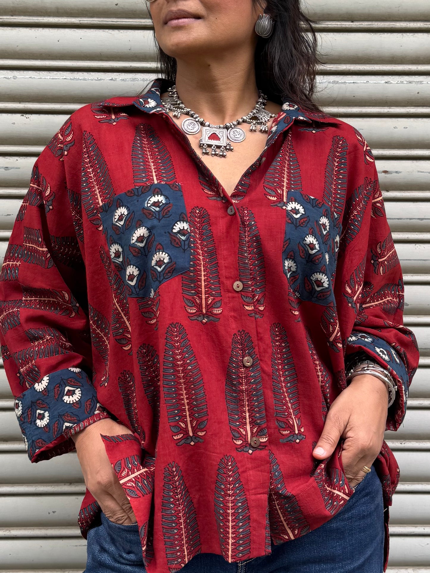 Maati Ajrakh Cotton Shirt