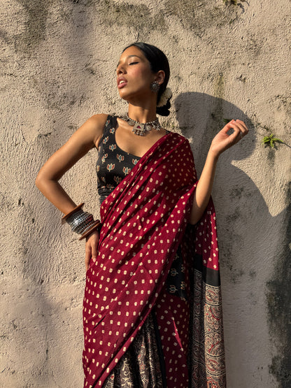 Nargis Bandhani Modal Silk Saree