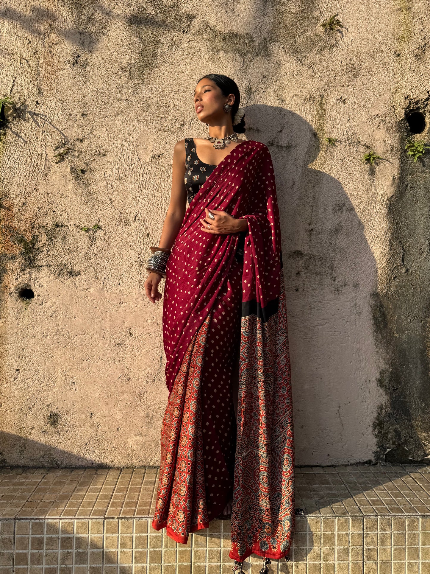 Ruhani Bandhani Modal Silk Saree