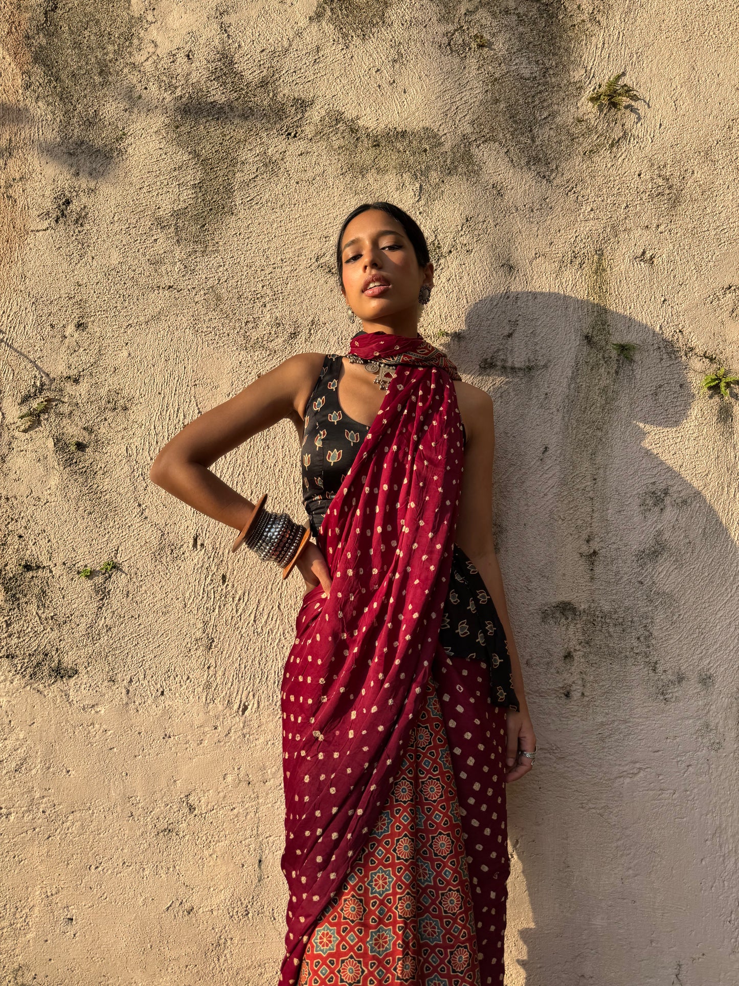 Ruhani Bandhani Modal Silk Saree