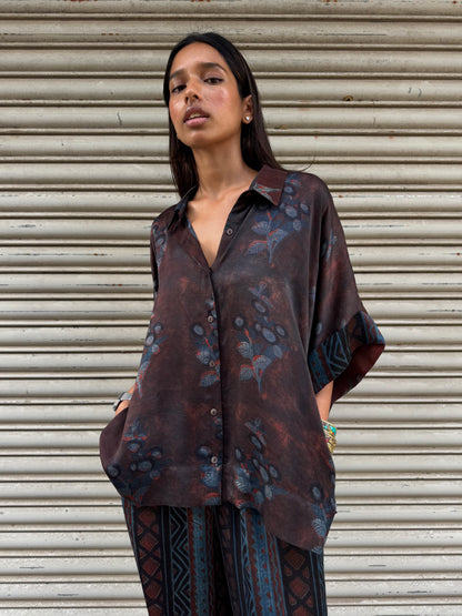 Abyss Modal silk Co-ord set with Ballon pants