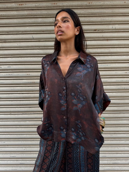Abyss Modal silk Co-ord set with Ballon pants