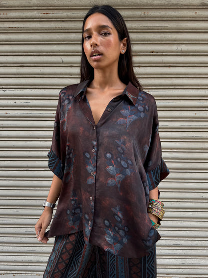 Abyss Modal silk Co-ord set with Ballon pants
