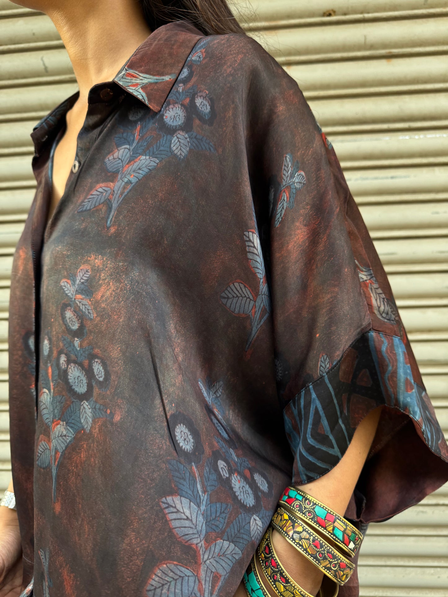 Abyss Modal silk Co-ord set with Ballon pants