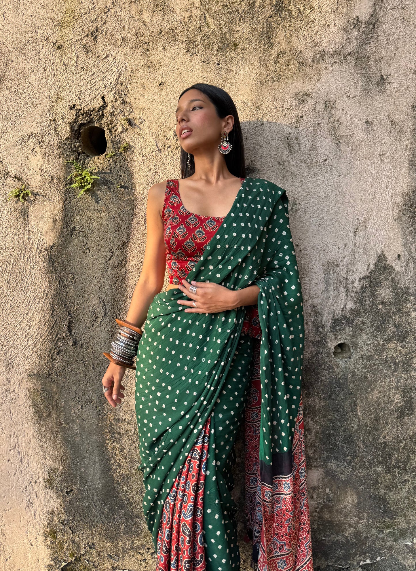 Aarohi Bandhani Modal Silk Saree