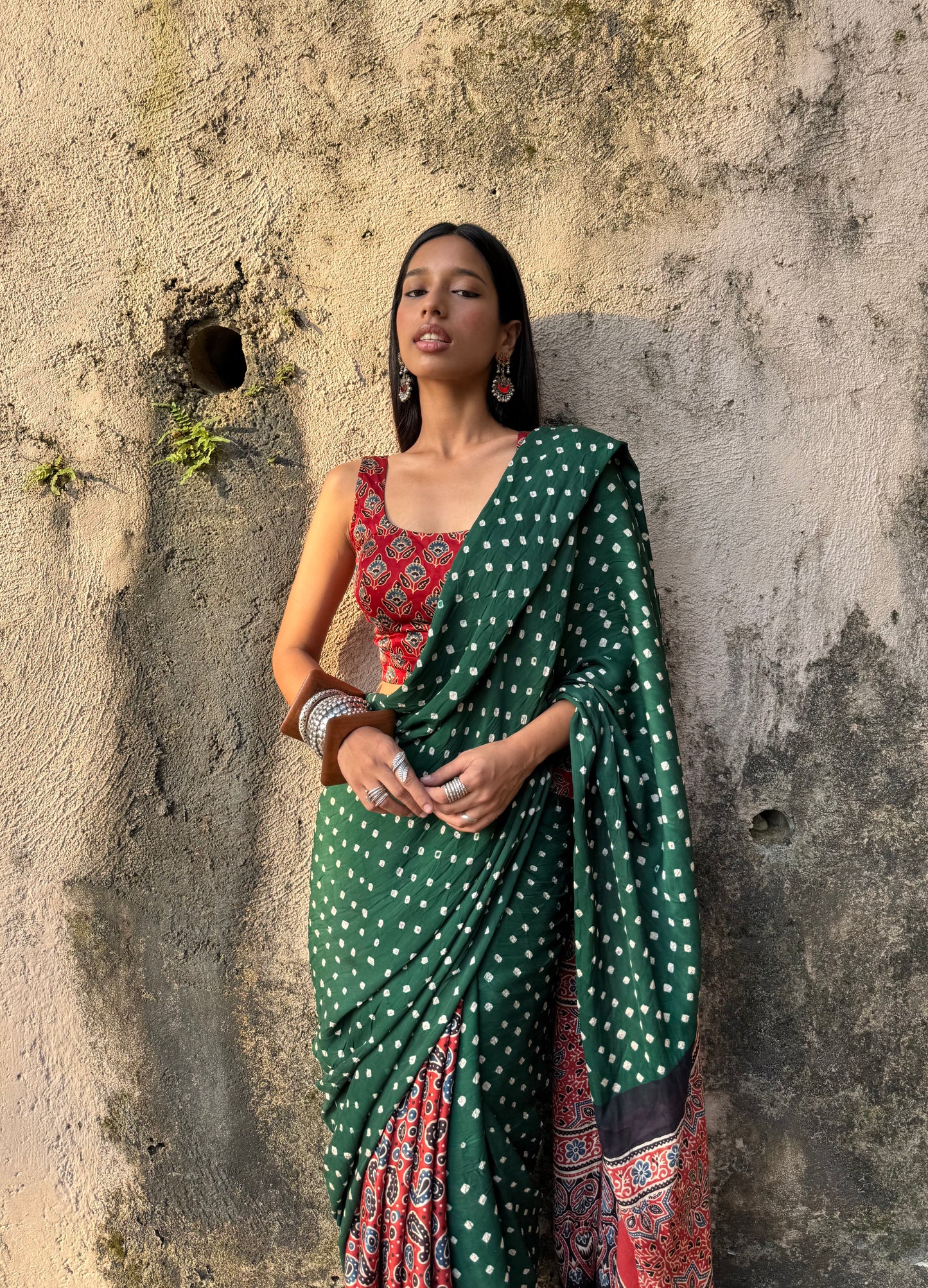 Aarohi Bandhani Modal Silk Saree