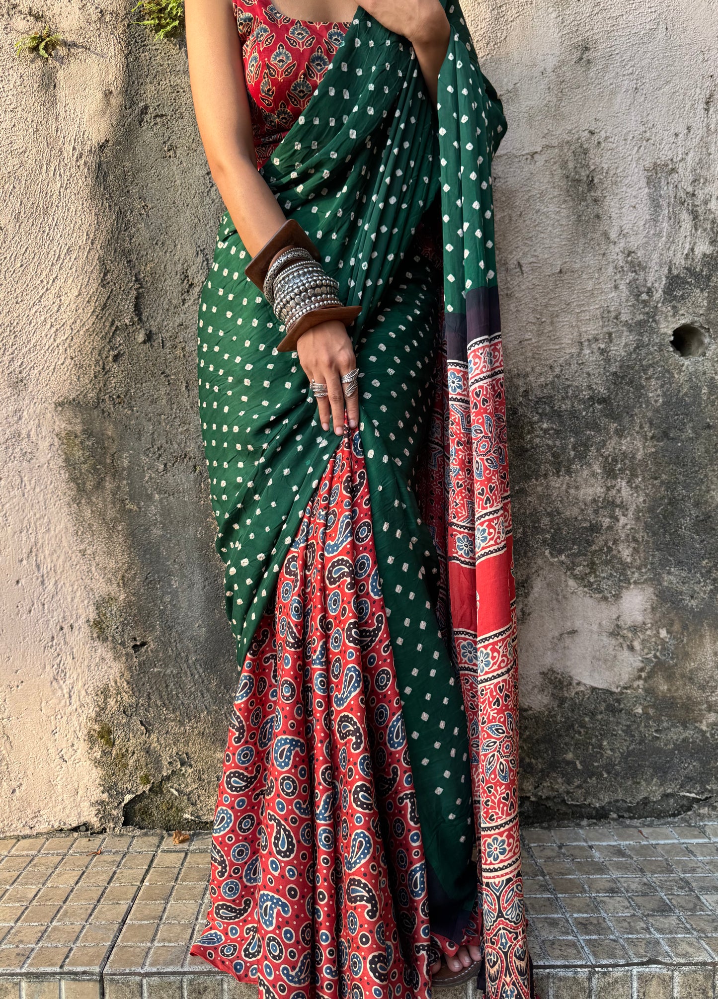 Aarohi Bandhani Modal Silk Saree