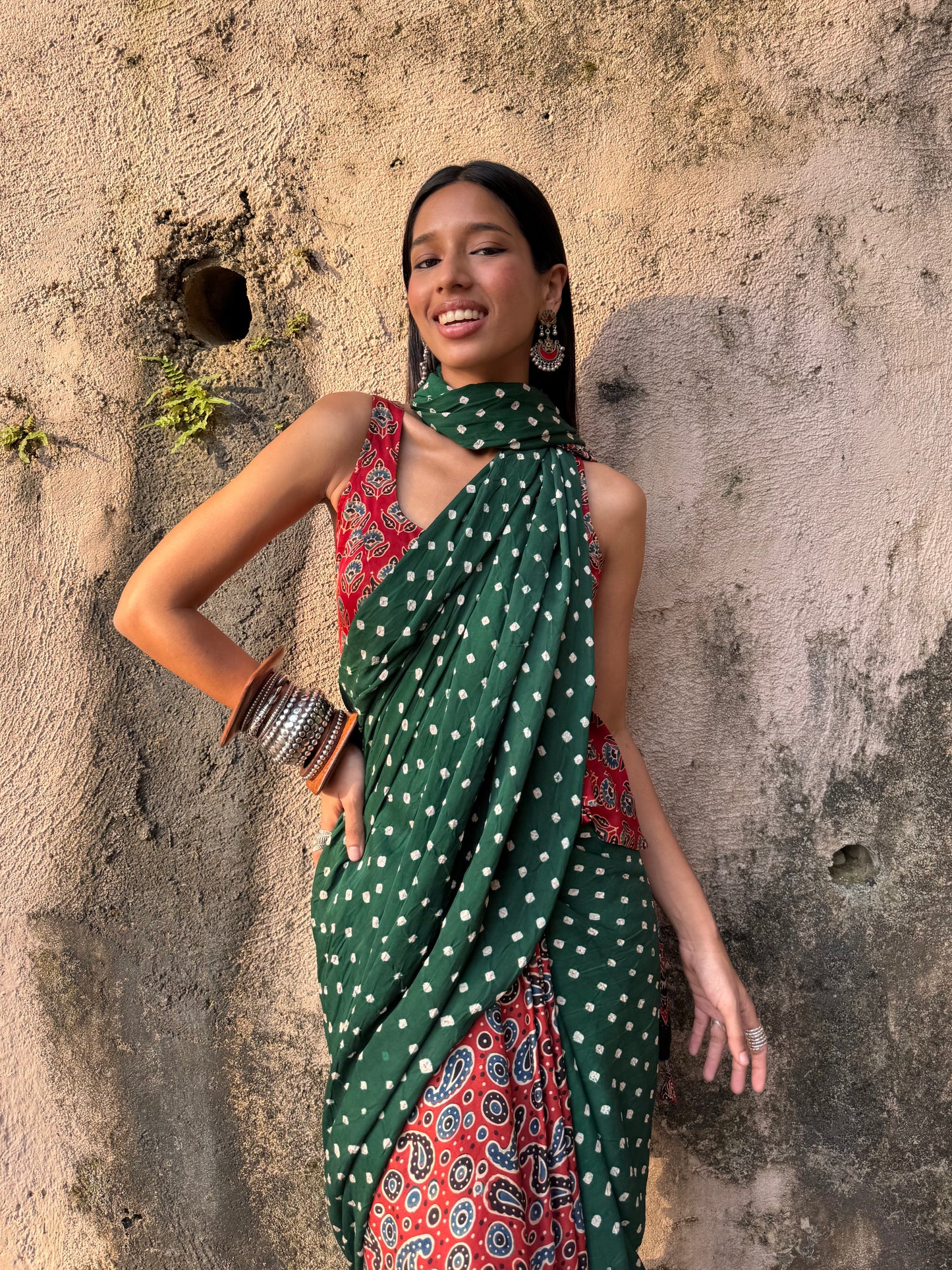 Aarohi Bandhani Modal Silk Saree