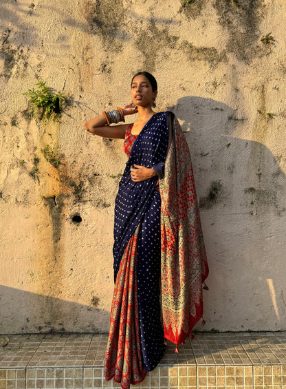 Ira Bandhani Modal Silk Saree