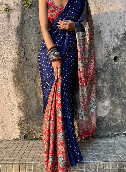 Ira Bandhani Modal Silk Saree