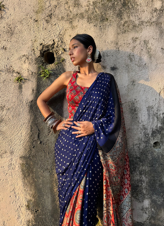 Ira Bandhani Modal Silk Saree