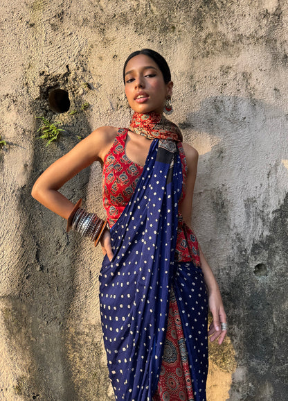 Ira Bandhani Modal Silk Saree