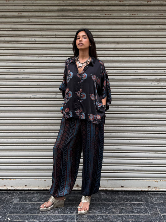 Bluebell Modal silk Co-ord set with Ballon pants