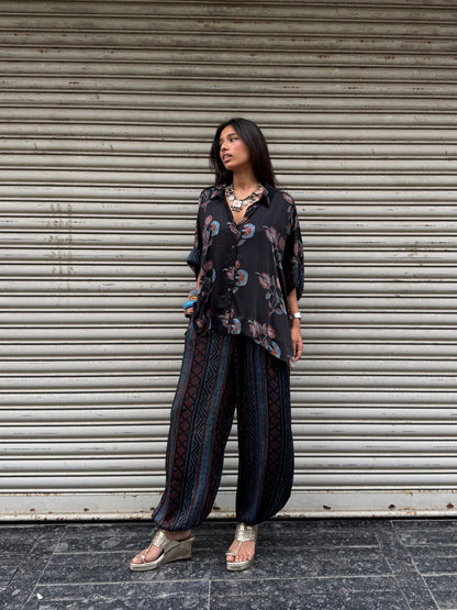 Bluebell Modal silk Co-ord set with Ballon pants
