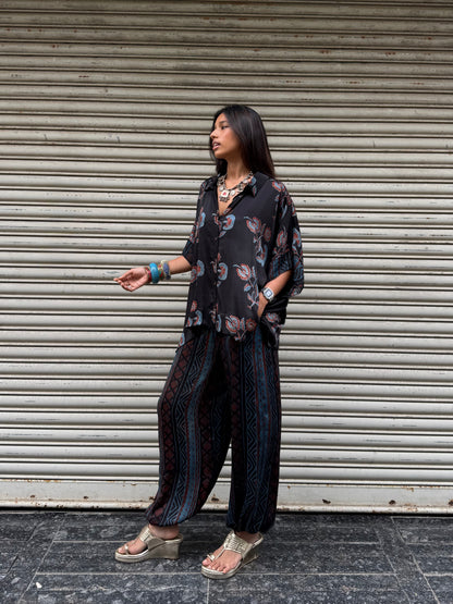 Bluebell Modal silk Co-ord set with Ballon pants