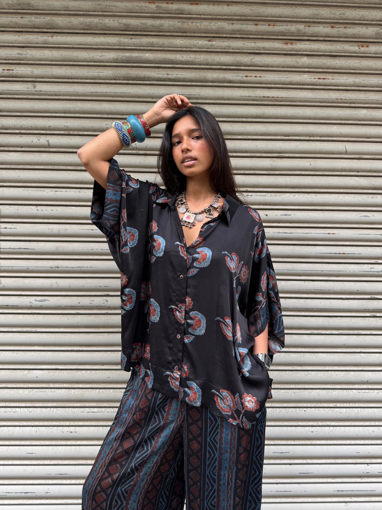 Bluebell Modal silk Co-ord set with Ballon pants