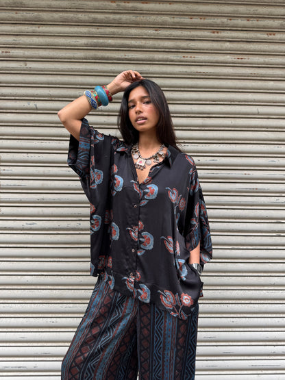 Bluebell Modal silk Co-ord set with Ballon pants