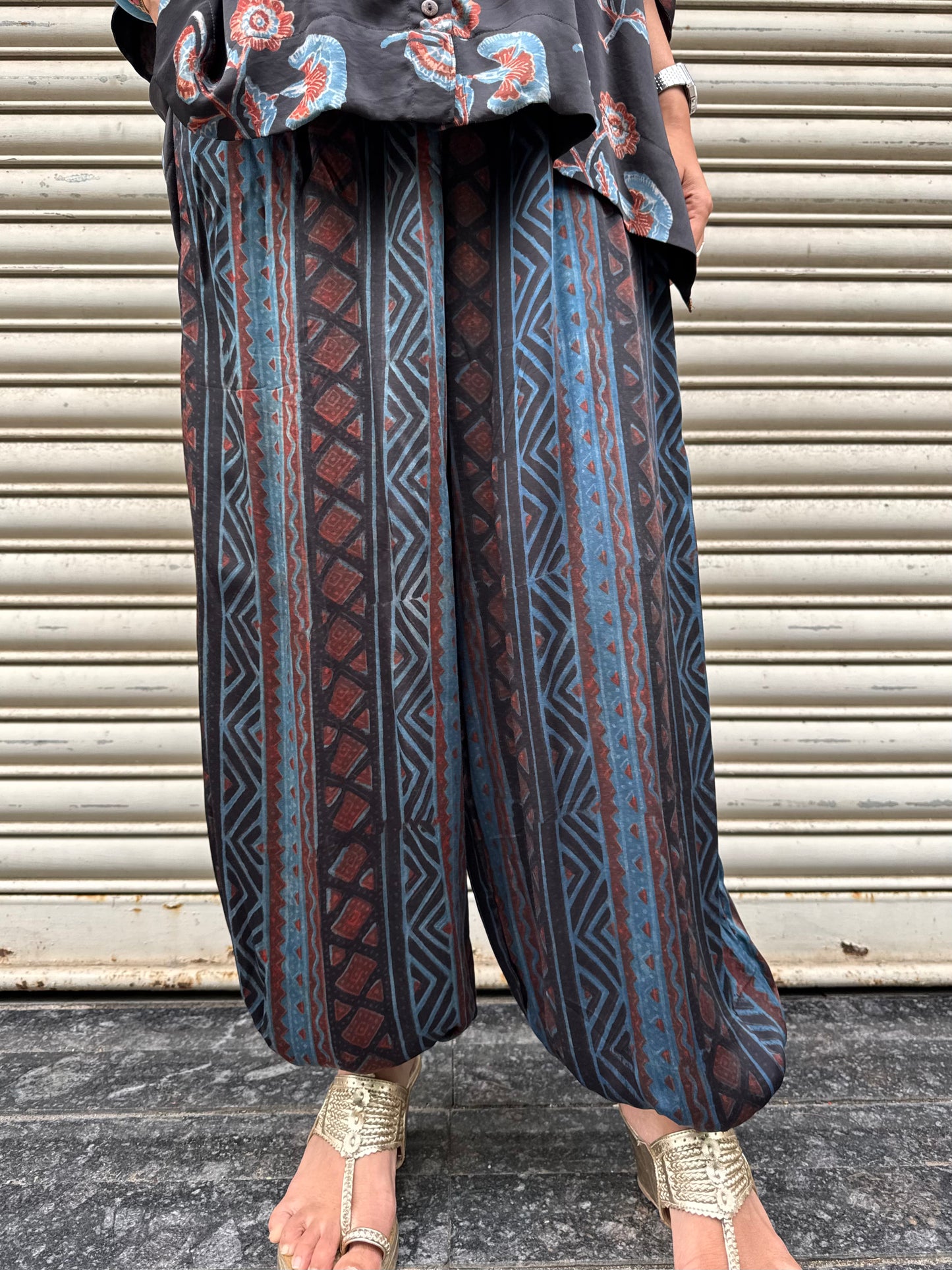 Bluebell Modal silk Co-ord set with Ballon pants