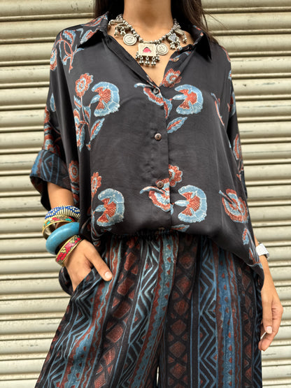 Bluebell Modal silk Co-ord set with Ballon pants